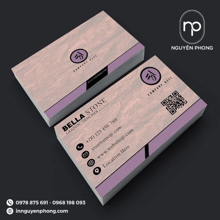 Logo in ấn trên card visit